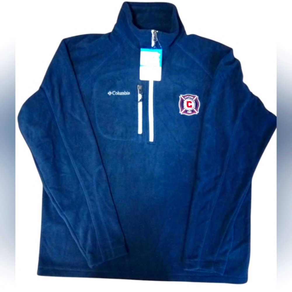 Chicago Fire Original Logo Columbia Fast Trek III Half Zip Fleece Jacket